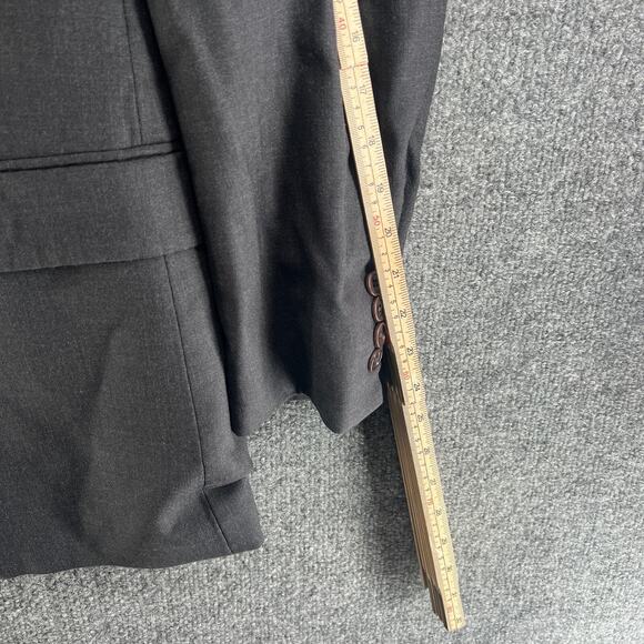 Brooks Brothers Blazer Mens 39R Gray Wool Button Front Shoulder Pads Sports Coat - Picture 8 of 12